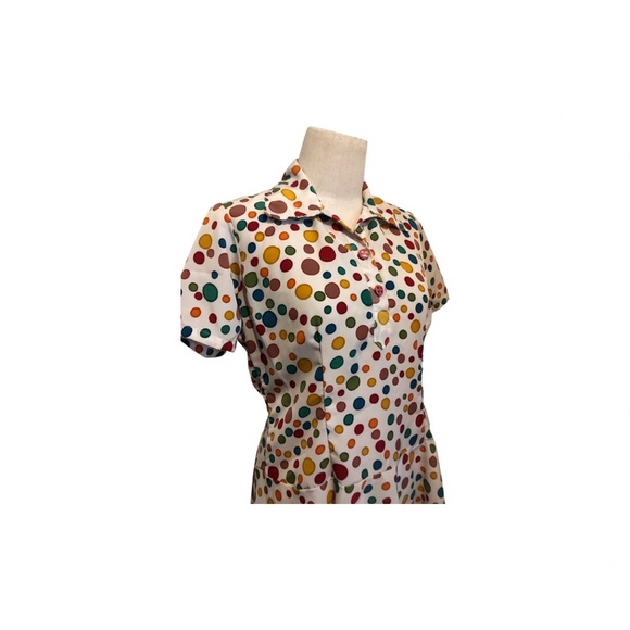 RAINBOW Polka dot Fit and Flare Dress - Picture 8 of 8